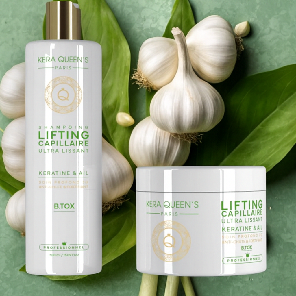 KIT DUO LIFTING KÉRATINE & AIL CHEVEUX GRAS - ANTI-CHUTE & FORTIFIANT