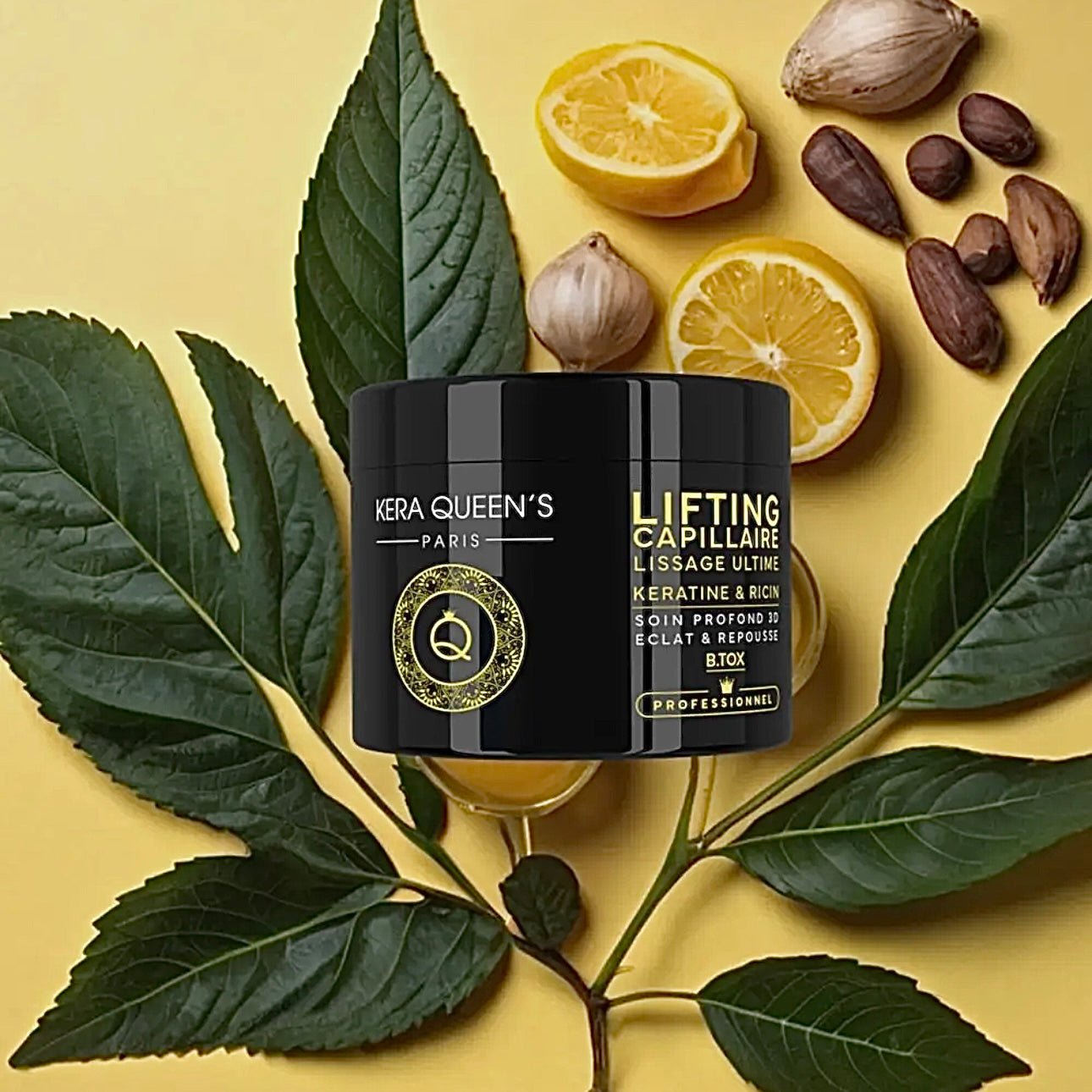 MASQUE LIFTING KÉRATINE & RICIN POUSSE DE CHEVEUX - LISSAGE ULTIME