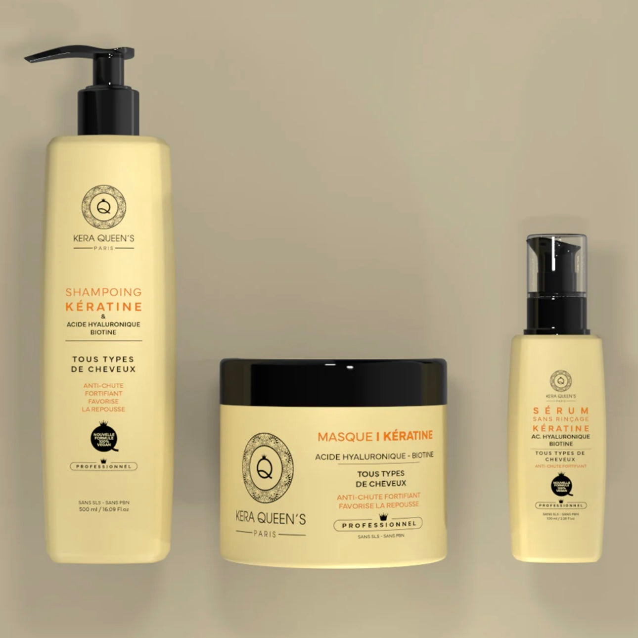 KIT TRIO KÉRATINE & BIOTINE - CHEVEUX SECS & CASSANT