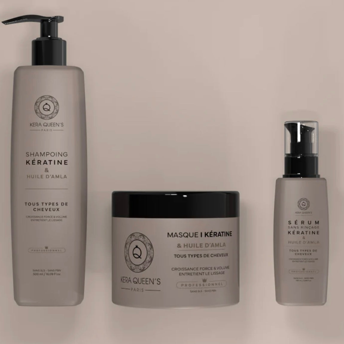 KIT TRIO KÉRATINE & HUILE D'AMLA - CROISSANCE & ENTRETIEN LISSAGE