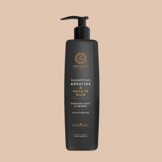 SHAMPOING RICIN ET KÉRATINE - CHEVEUX SECS & POUSSE DE CHEVEUX