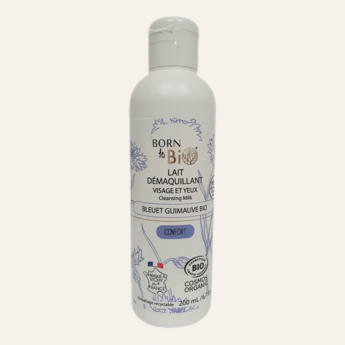 LAIT DÉMAQUILLANT BLEUET GUIMAUVE BIO