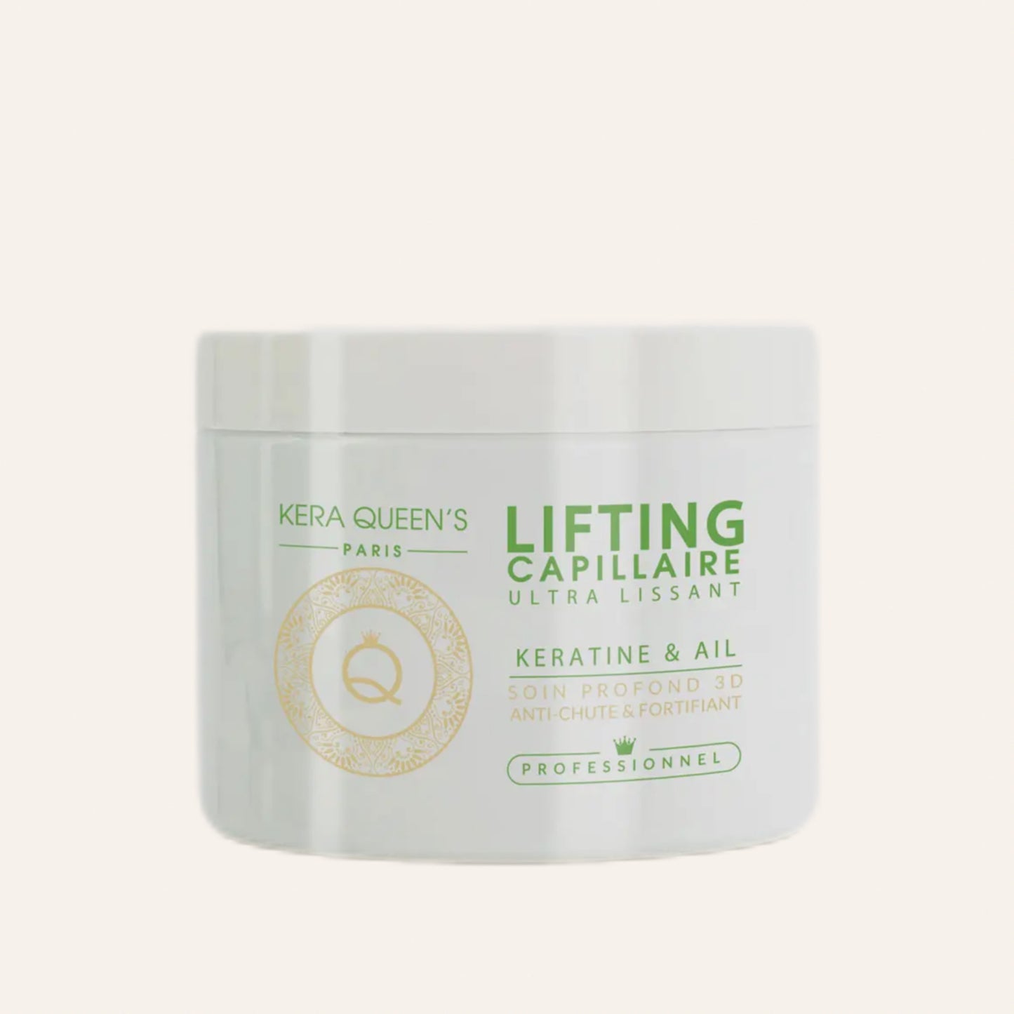 MASQUE LIFTING KÉRATINE ET AIL CHEVEUX GRAS - ANTI-CHUTE & FORTIFIANT