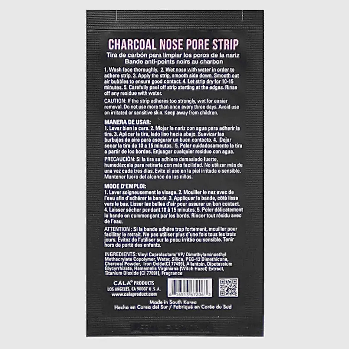 BANDES EN CHARBON PORES NASEAUX
