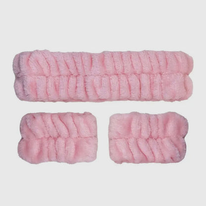 ENSEMBLE BANDEAU ET BRACELET EN PELUCHE